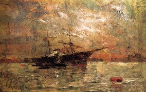 Steamer at Anchor, Twilight, Venice